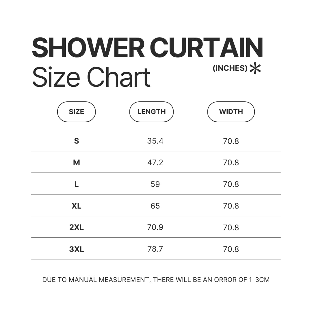 Shower Curtain Size Chart - Criminal Minds Shop