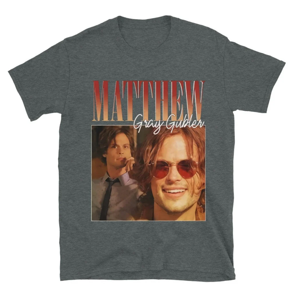 Vintage Matthew Gray Gubler T shirt Retro Criminal MInds Shirt Spencer Reid Tv Show Inspired Tee 5 - Criminal Minds Shop