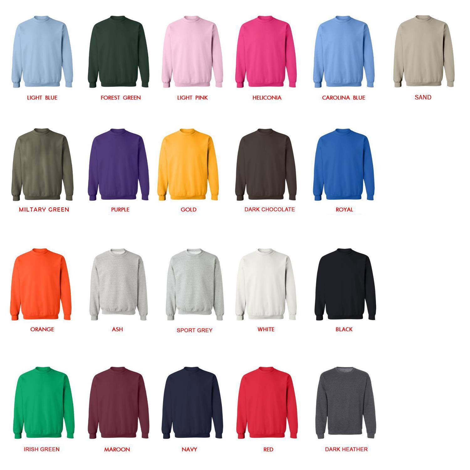 sweatshirt color chart - Criminal Minds Shop