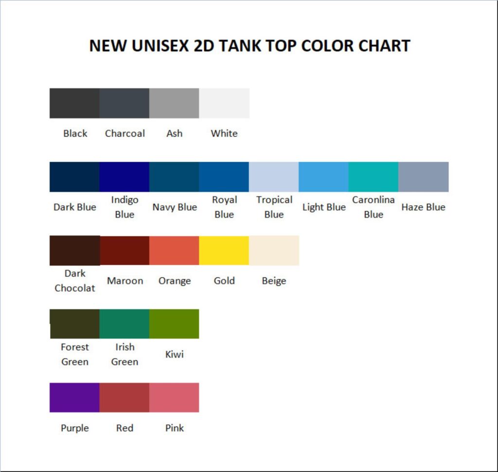 tank top color chart 1 - Criminal Minds Shop